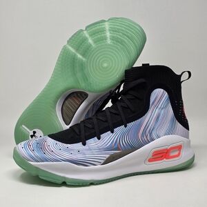 Under Armour Stephen Curry 4 More Magic Baskeball Blue White Black Mens Sz 11.5